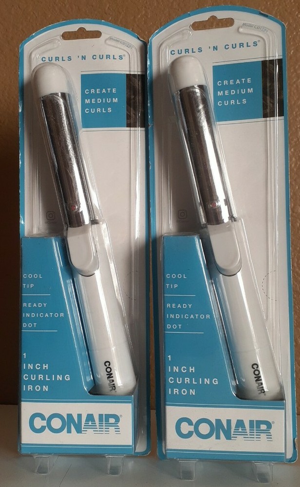 2 Pack Conair Curls N' Curls Create medium curls Curling Iron 1 inch Cool Tip