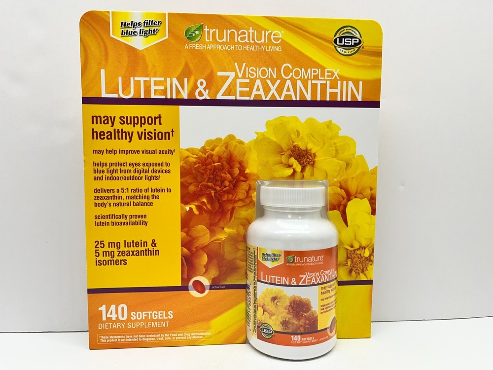 Trunature, Lutein & Zeaxanthin Vision Complex, 140 SOFTGELS.