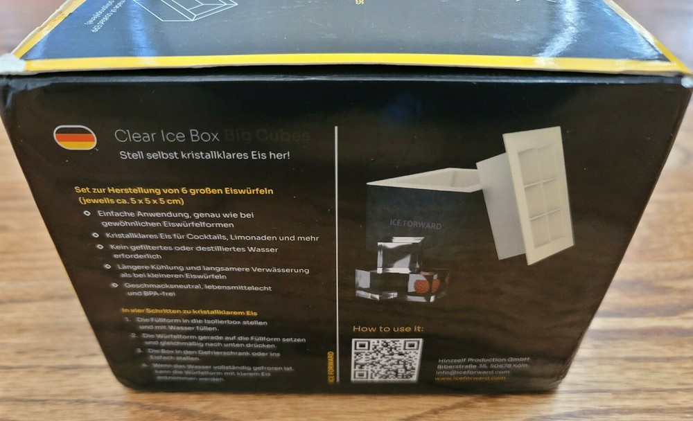 Clear Ice Box Big Cubes (Damaged box)