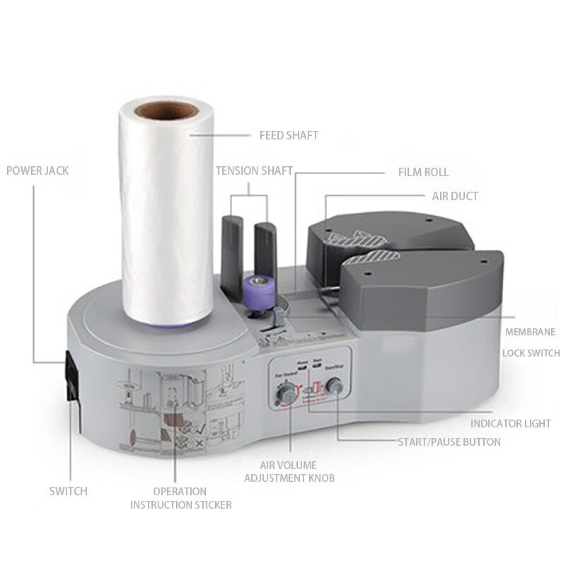YE-1000 Cushioning Air Cushion Machine Mini Buffer Packaging Machine 220V