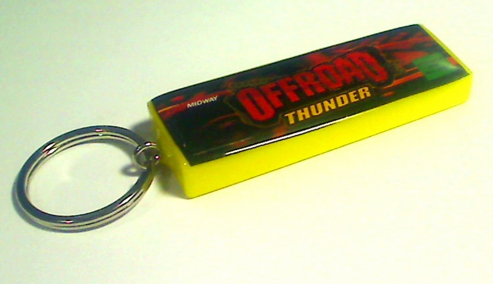 OFFROAD Thunder Arcade Marquee Coin Door Keychain