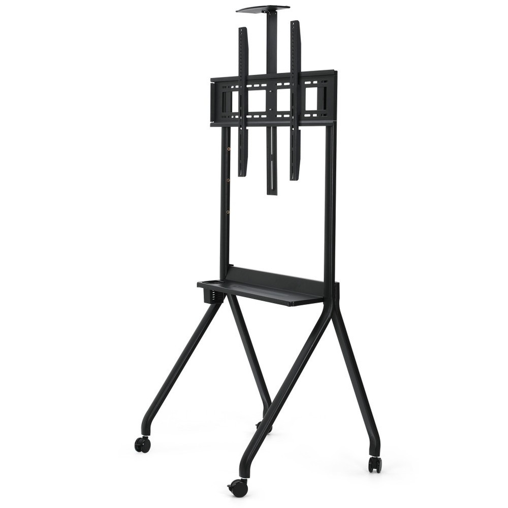 Smart Board Stand for 42"-86"Interactive Whiteboard Mobile Lockable Wheels Black