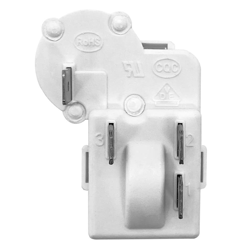 4Pin Refrigerator Over Load Protector Compressor 1.69x1.0x0.86 inches, White