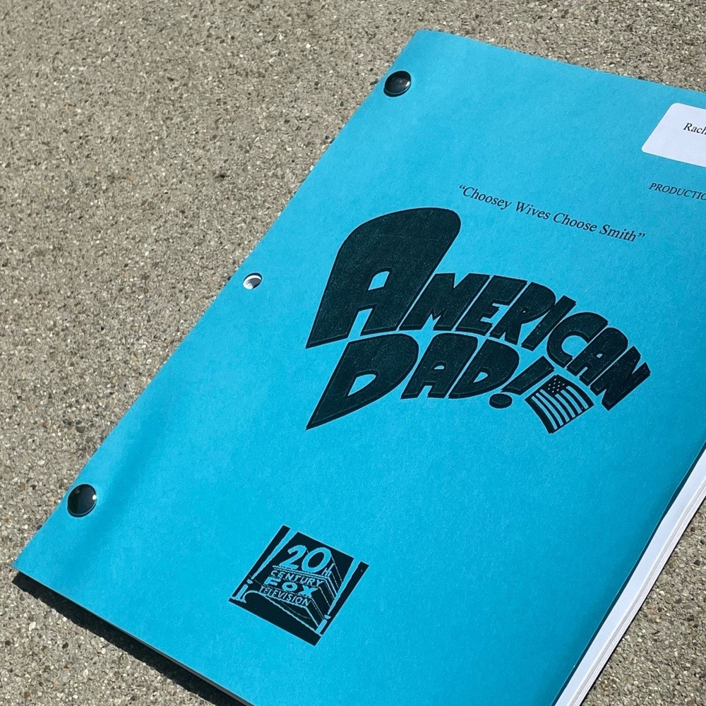American Dad Rachael Macfarlane Hayley Smith Production Used Table Draft Script