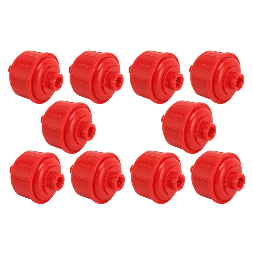 10PCS Disposable Spray Filter Red Wear Resistant 1/4in Thread Plastic