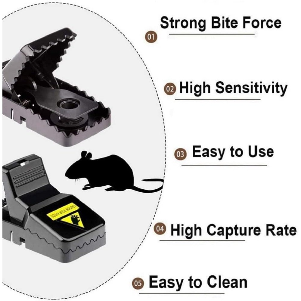 Quick Effective Indoor Mouse Traps for House, Small Mice Trap Sanitary Safe