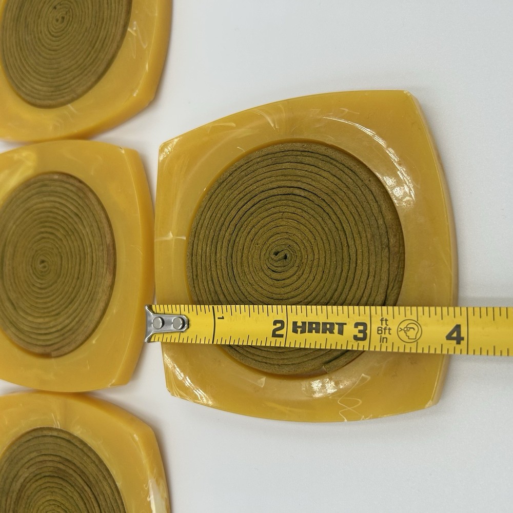 Vintage Mid Century Bakelite Drink Coaster Set 7pc