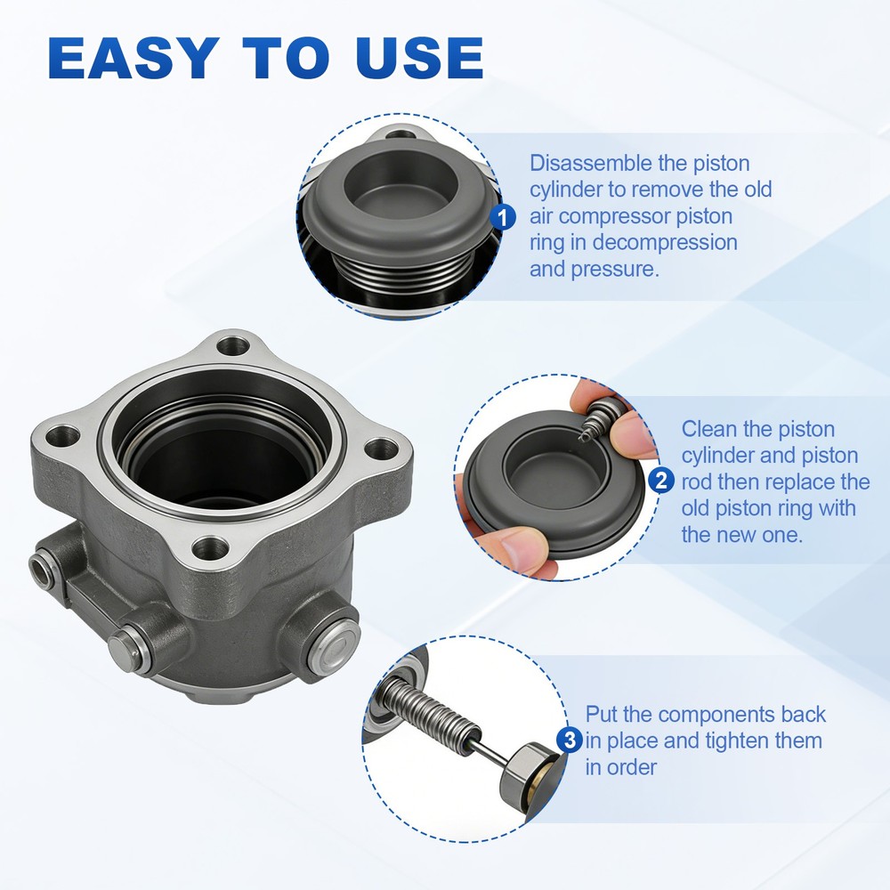 68mm OD 48mm ID 0.8mm Thickness Air Compressor Piston Ring, Silver