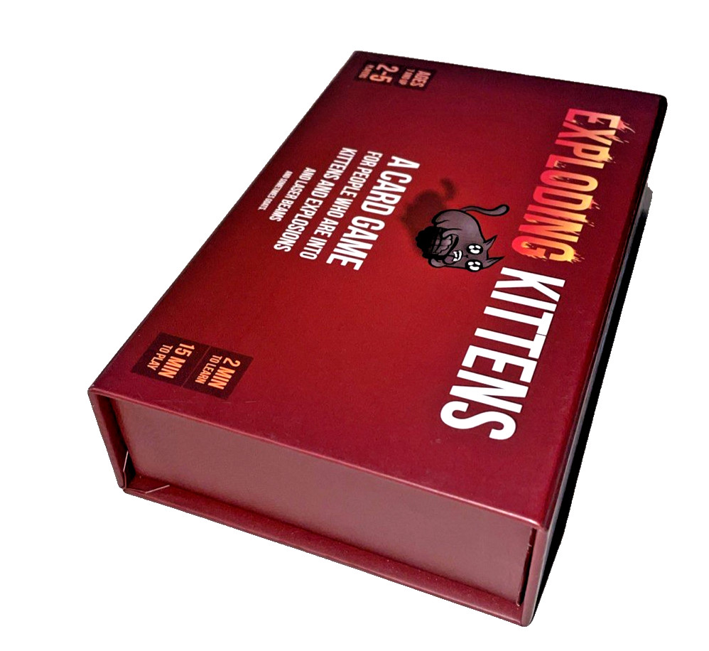 Exploding Kittens Card Game Complete Box with Instructions Does not make Noise *