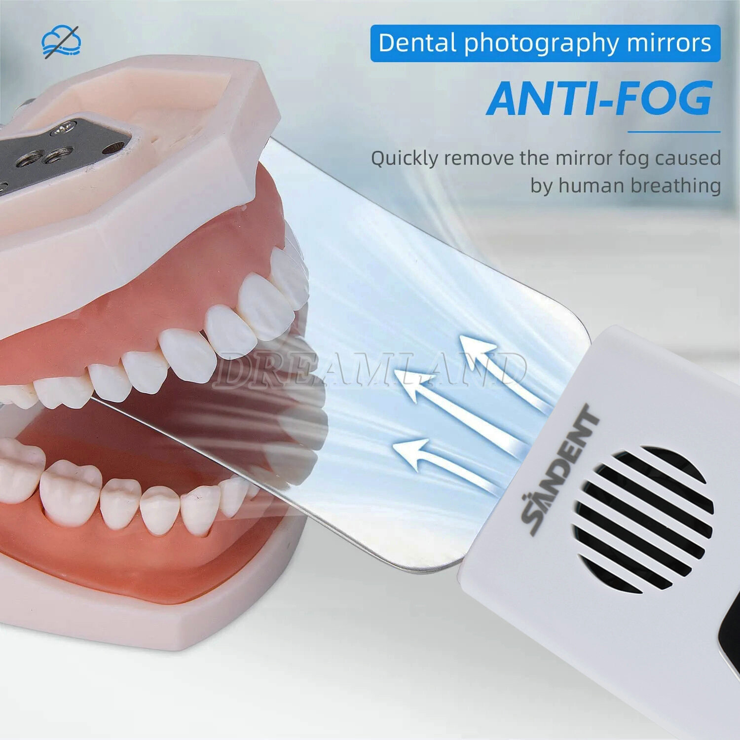 Dental Anti-fog Mirrors Photography Reflector No-Fog LED Automatic Mirrors Kit