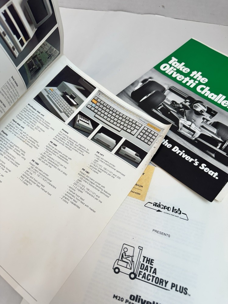 olivetti m20 personal computer manual booklets as pictured