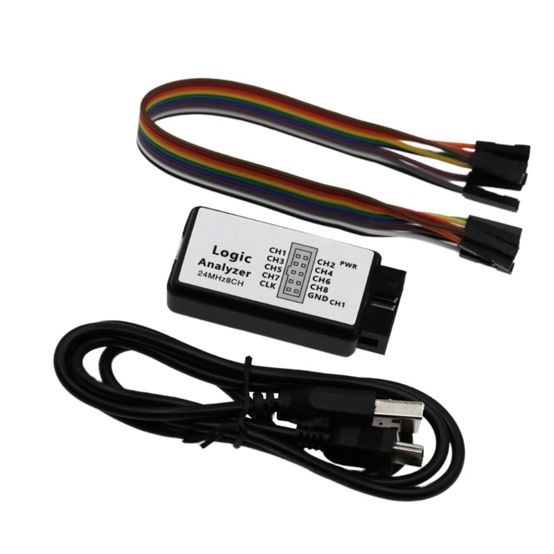 High Precise USB Logics Analyzers 24MHz 8Channel Input for Digital Signal Tester