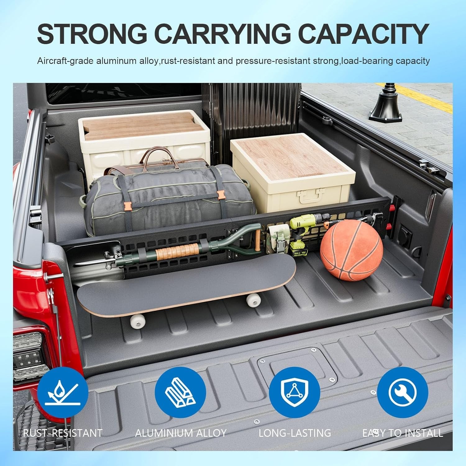 For 2020-2025 Jeep Gladiator Truck Bed Divider Cargo Manager Molle Panel Truck