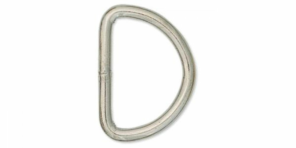 Solid Dee Nickel Plated 2" 10 Pk 1134-12 by Tandy Leathercraft