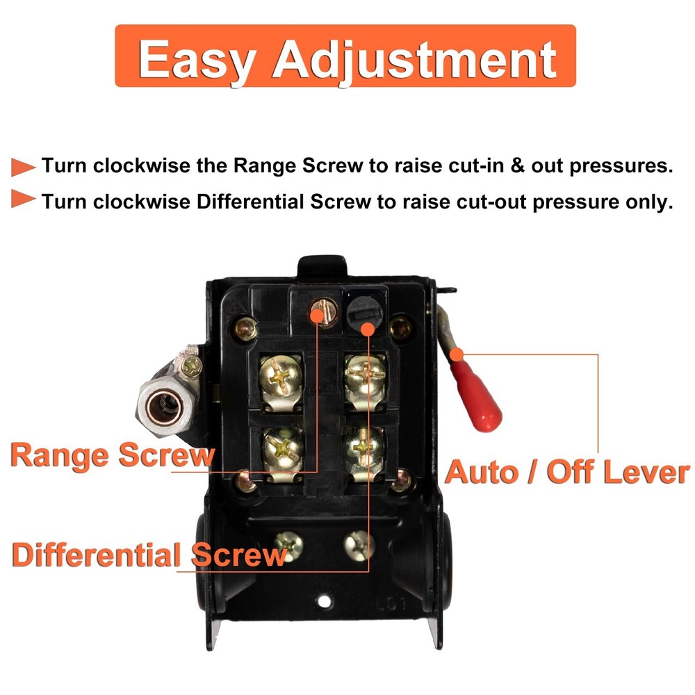 Pressure Switch Manifold Regulator Gauges Air Compressor Pressure Switch Control