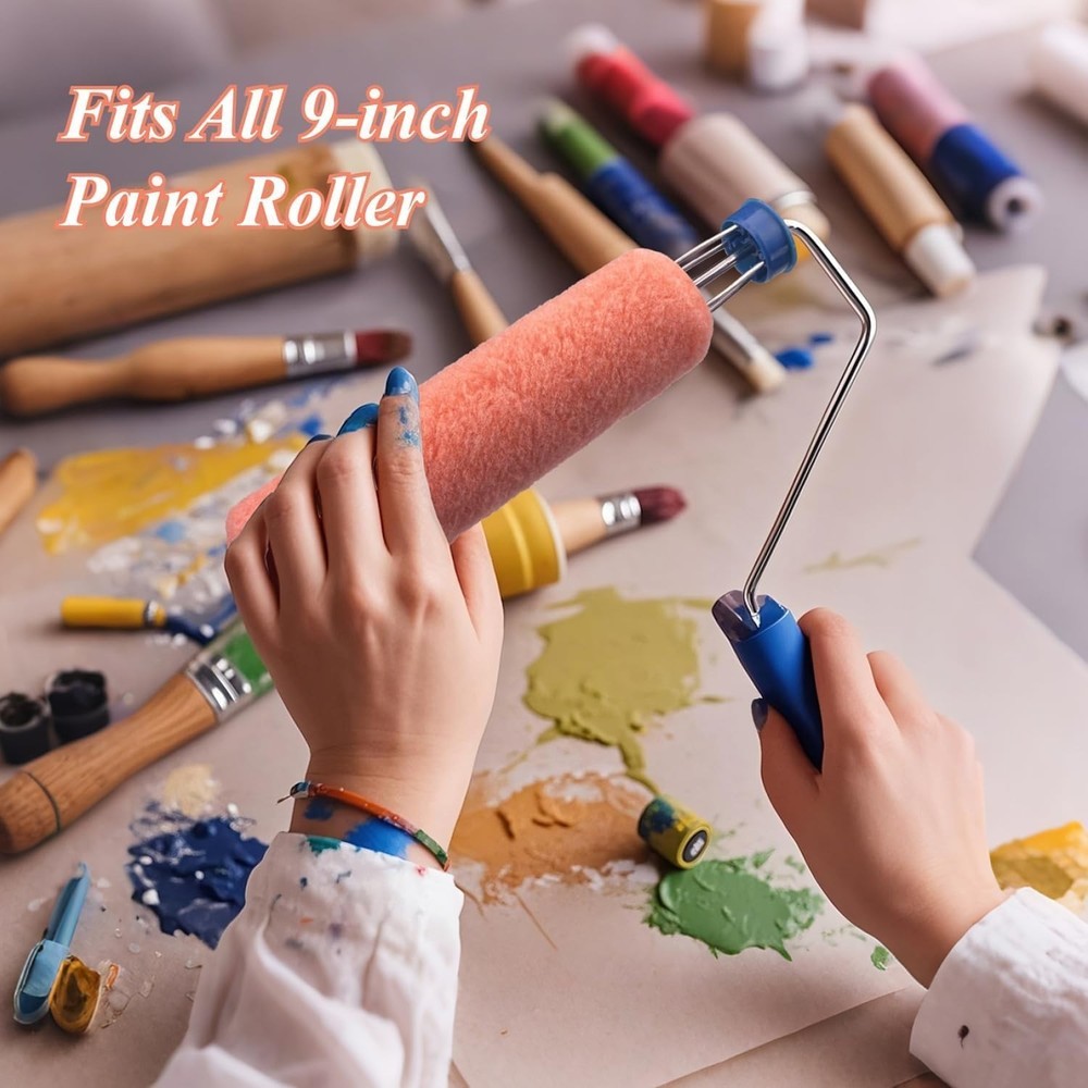 Versatile 9-Inch Paint Roller Covers, 18-Pack for Smooth & Textured Surfaces