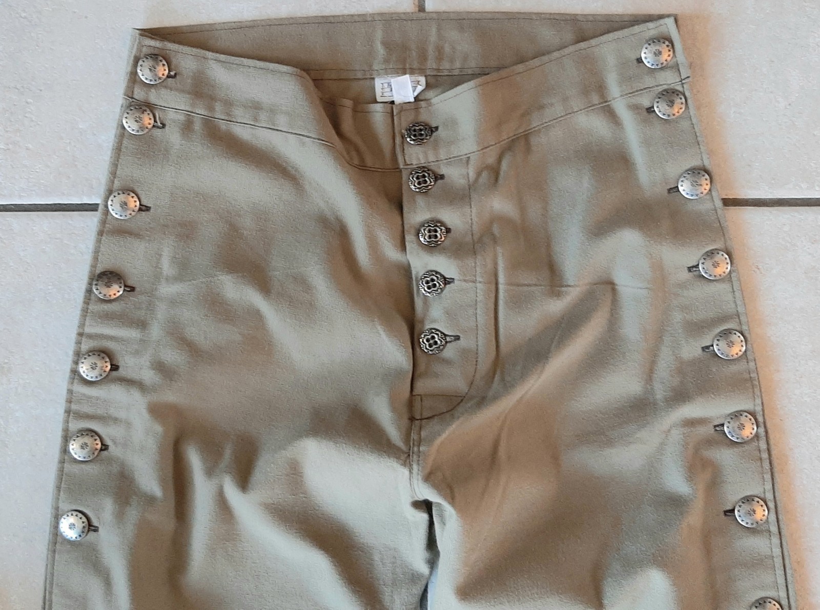 Frontier Classics Reenactment Men’s Pants Civil War Cowboy Conchos Up Sides