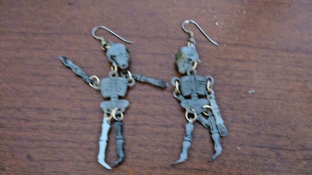 DANGLING SKELETON EARRINGS~New