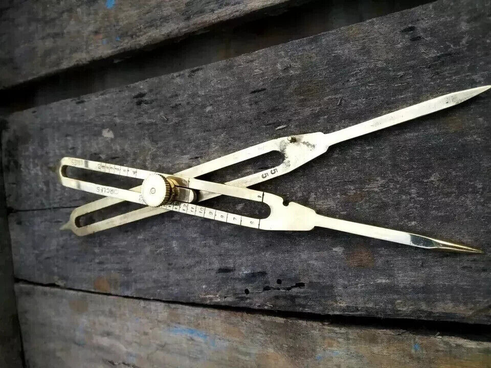 9" Proportional Divider Brass Drafting Tool Scientific Compass Engineer