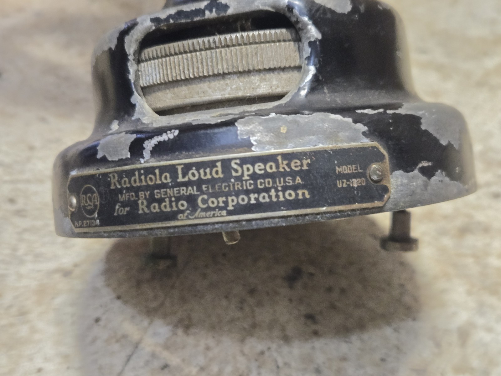 1920s Radiola RCA Loud Speaker Model UZ-1320 Miller Rubber Horn Speaker Parts