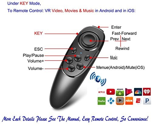 VR Remote Controller Gamepad Bluetooth Control VR Video, Game, Selfie, Flip E