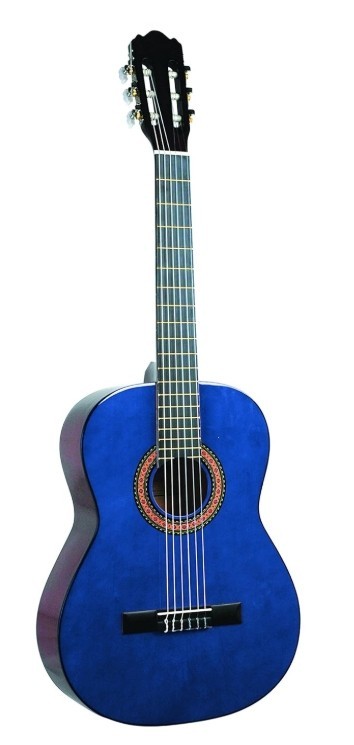 Lucida LG-400 Student Classical Nylon String Acoustic Guitar, Matte Blue
