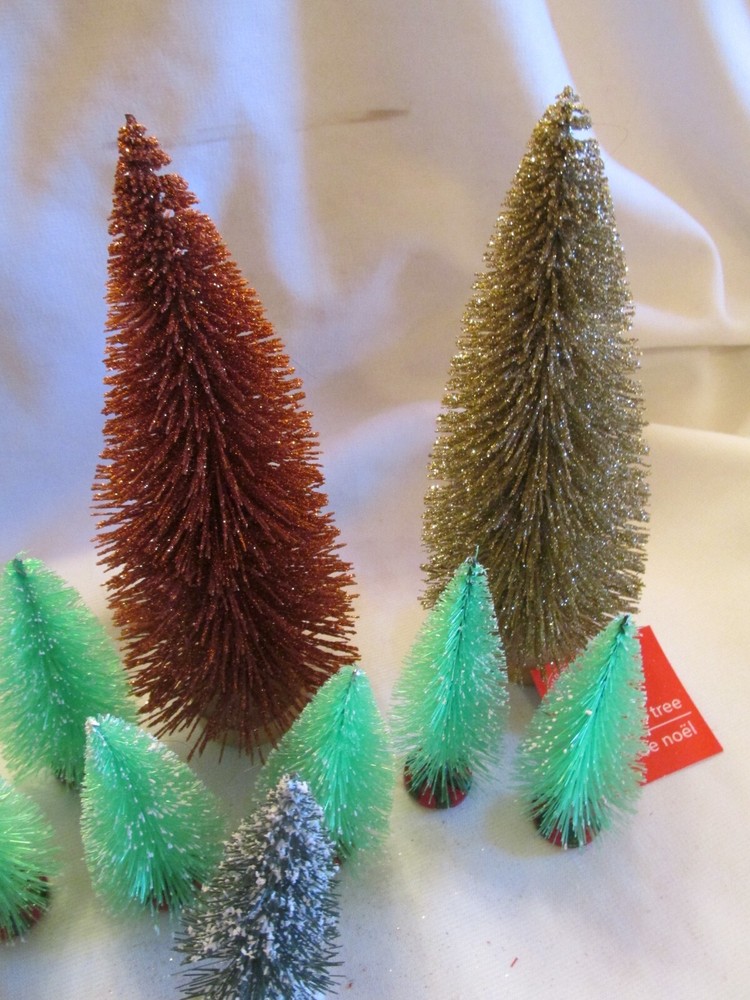 Glitter Bottle Brush Trees LOT