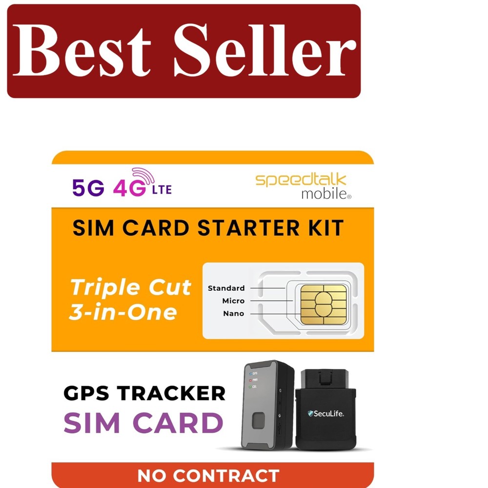 SpeedTalk Mobile GPS Tracker SIM Card: 3 Sizes, No Contracts, Secure Activation