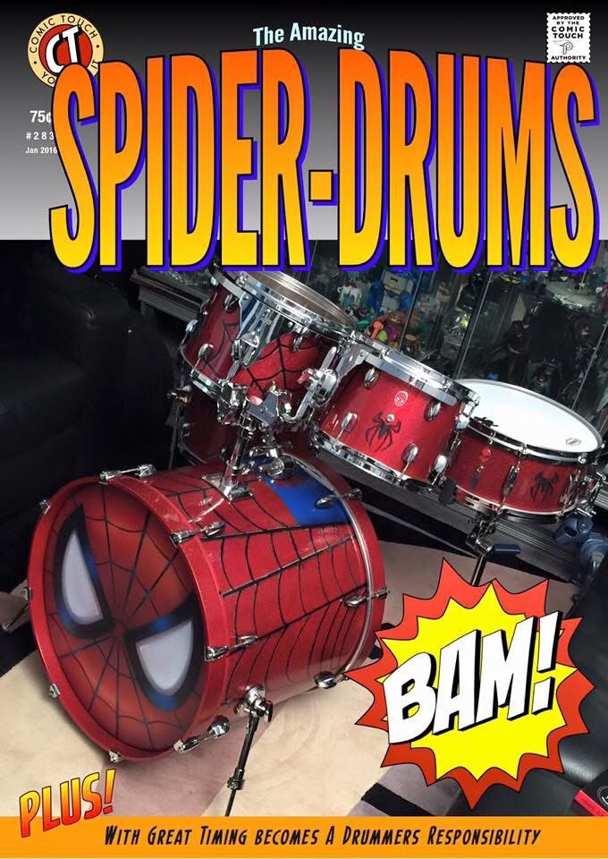 Spider-man Custom Made Drum Kit