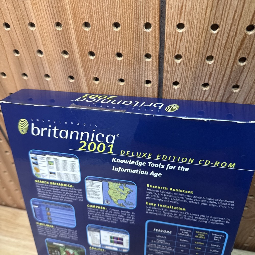 Encyclopedia Britannica 2001 Deluxe Edition CD for Windows 2 Disc