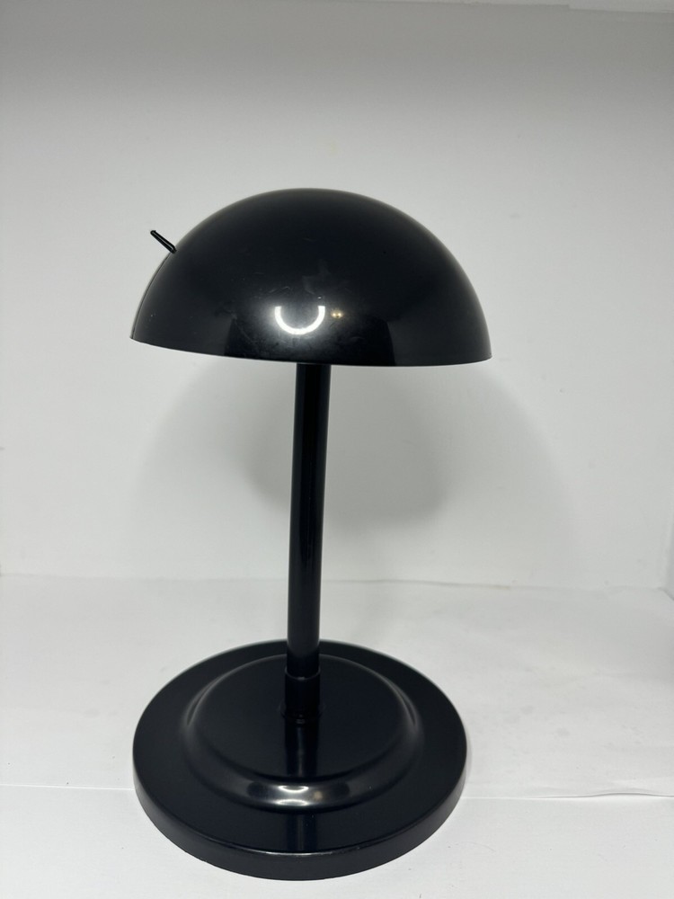 Wig Stand Head Mushroom Holder And Black Pixie Cut Wig