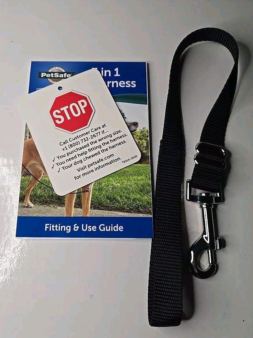 PetSafe 3 in 1 Dog Harness-MEDIUM-Teal-No Pull Design-Car Restraint-Reflective