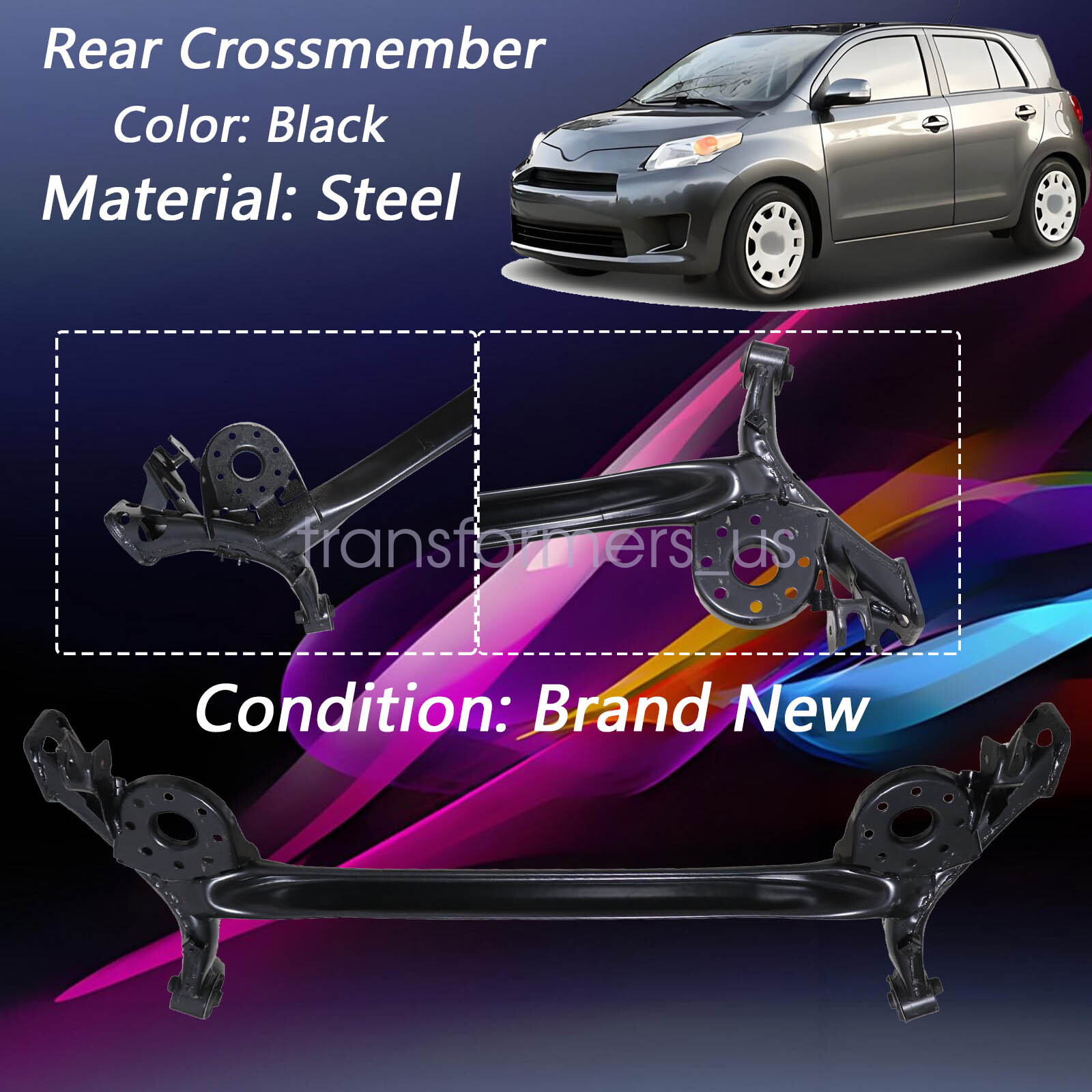 For Toyota PriusC 12-18 Yaris 05-16 Scion XD07-14 Rear crossmember Subframe Axle