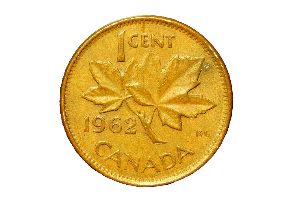 CANADA  1962  ONE  CENT  COIN  #1
