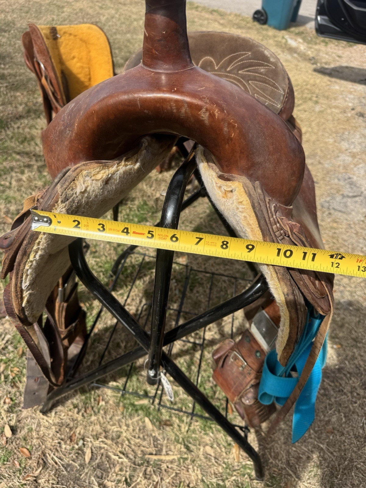 Hand Made by Doyle Horton Western Saddle Tooled Leather Collectible