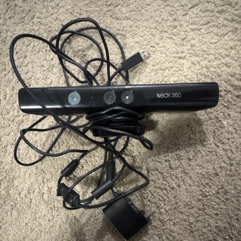 Microsoft Xbox 360 Kinect Motion Camera Model 1414 Black with AC Adapter