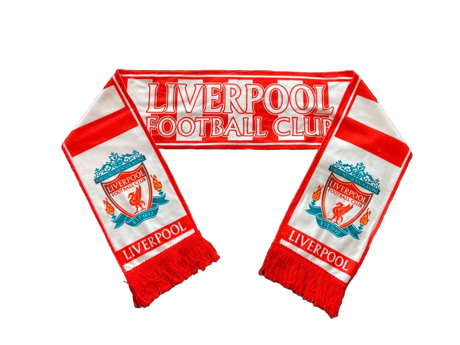 Quality Print Liverpool Soccer Club Lightweight Sports Scarf/Futbol Bufanda