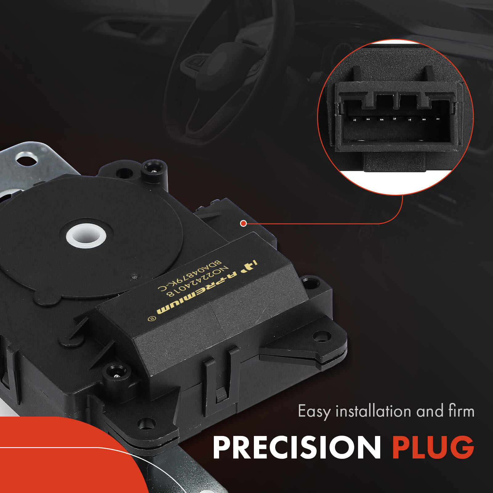 HVAC A/C Air Blend Door Actuator with Panel Main for Honda Civic 2006-2011 Mode