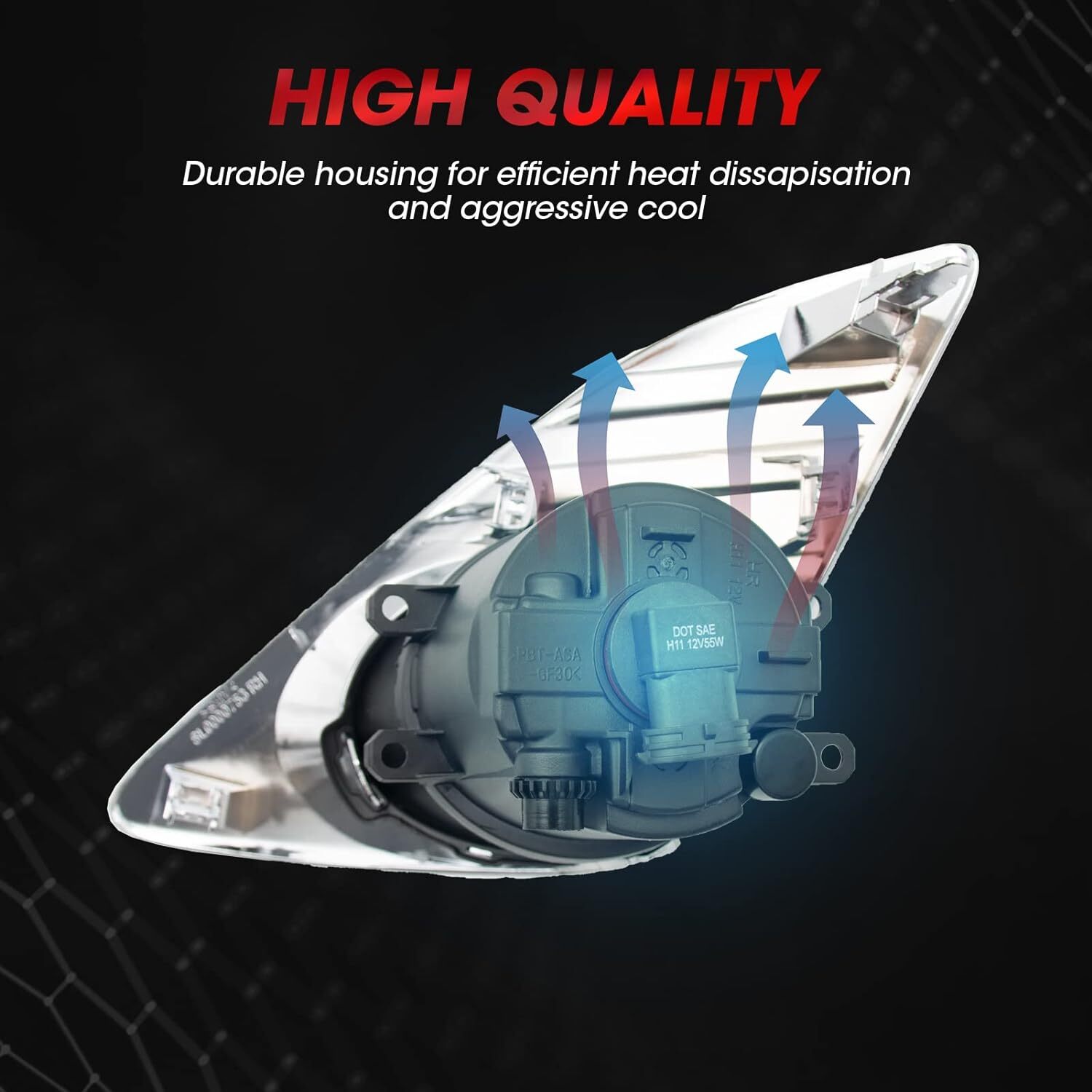 Clear Lens Fog Lights Lamps Chrome Cover Fits 2012 2013 2014 Toyota Camry Pair