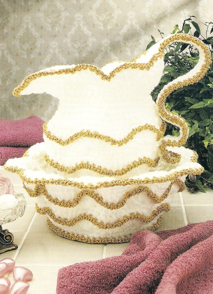 CHARMING Pitcher & Bowl/ Decor/Crochet Pattern
