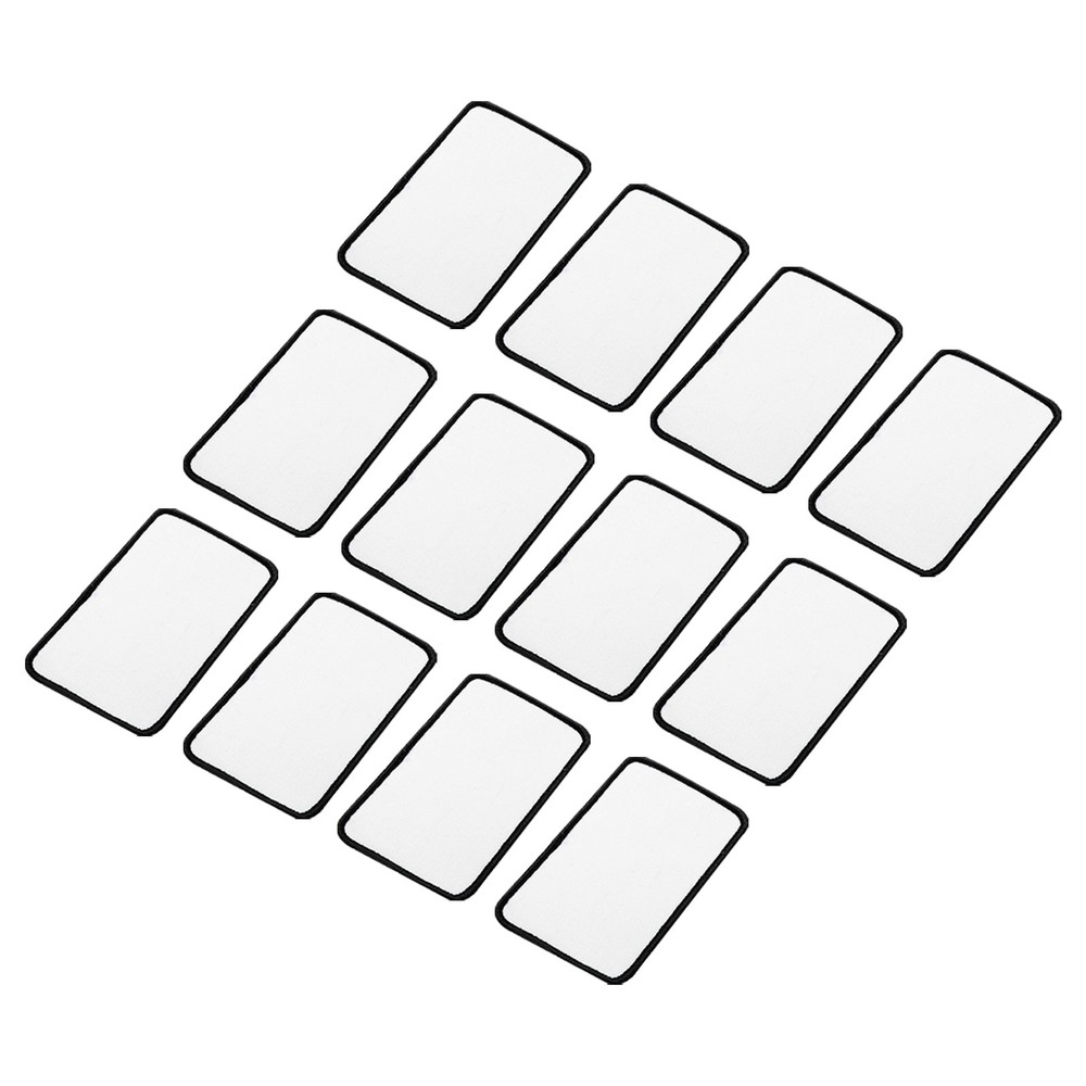 15pcs Sublimation Patch Blank Rectangle White with Black Border