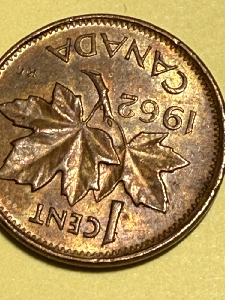 1962 Canada Penny -Rd -Circulated- Looking Coin