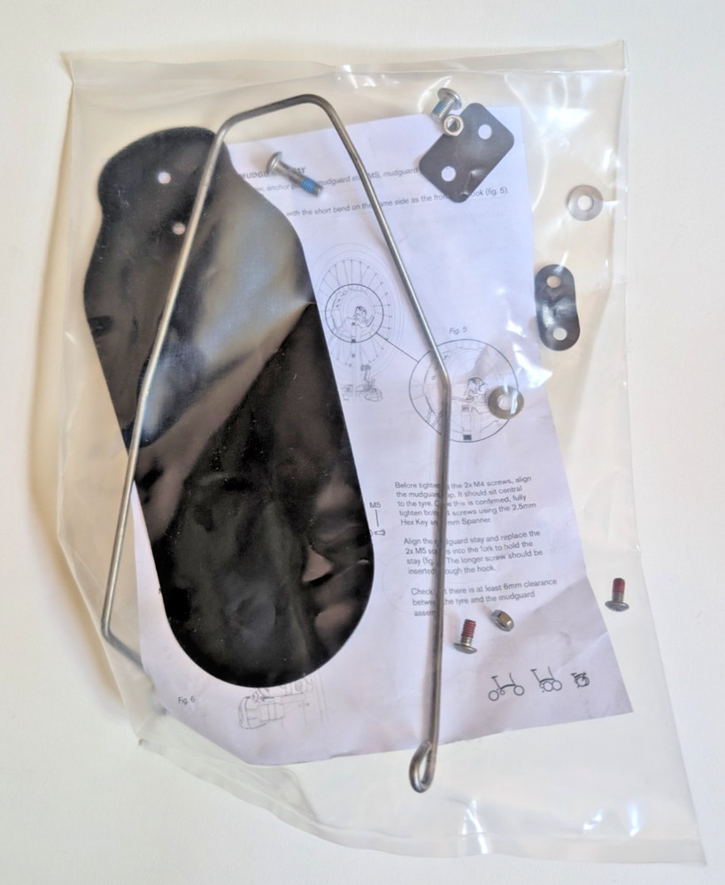 Brompton E-Bike Mudguard Stay and Flap ONLY