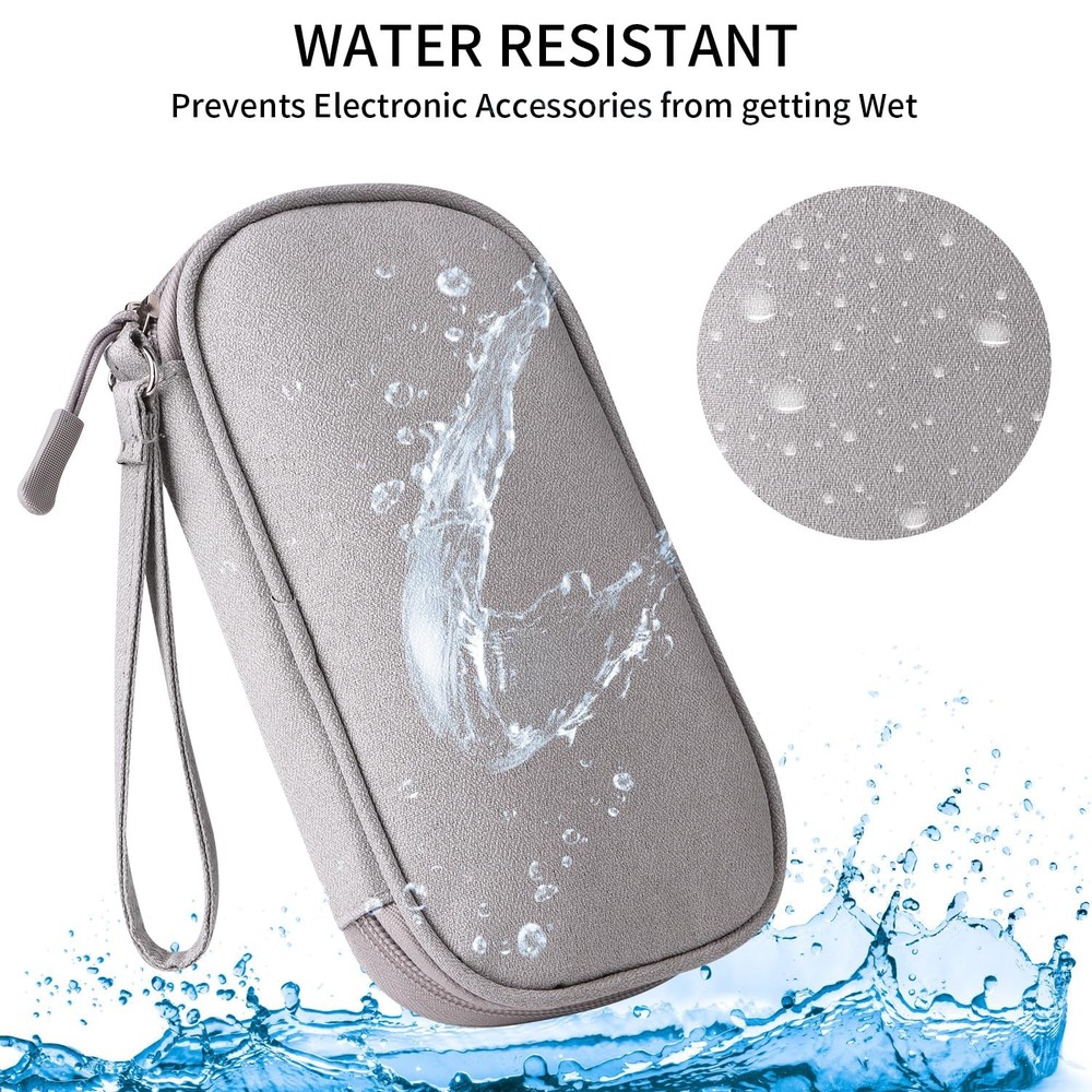 Universal Cable Organizer Electronics Accessories Bag for Charger Phone Grey