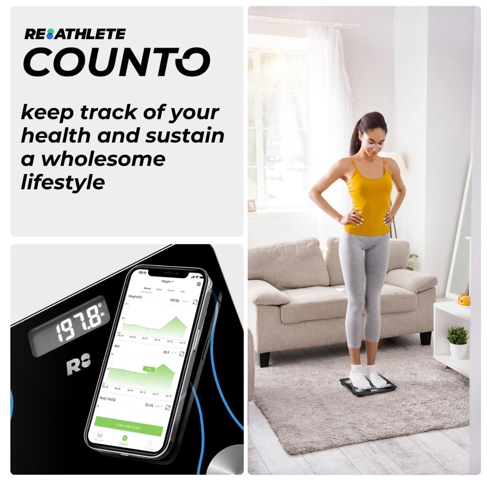 COUNTO Smart Scale- Digital Scale Measuring Body Parameters| Smart Bluetooth Bod