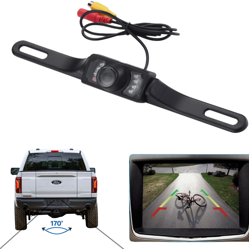 Rearview Backup Plate Camera for Boss BV755BLC Install Kit