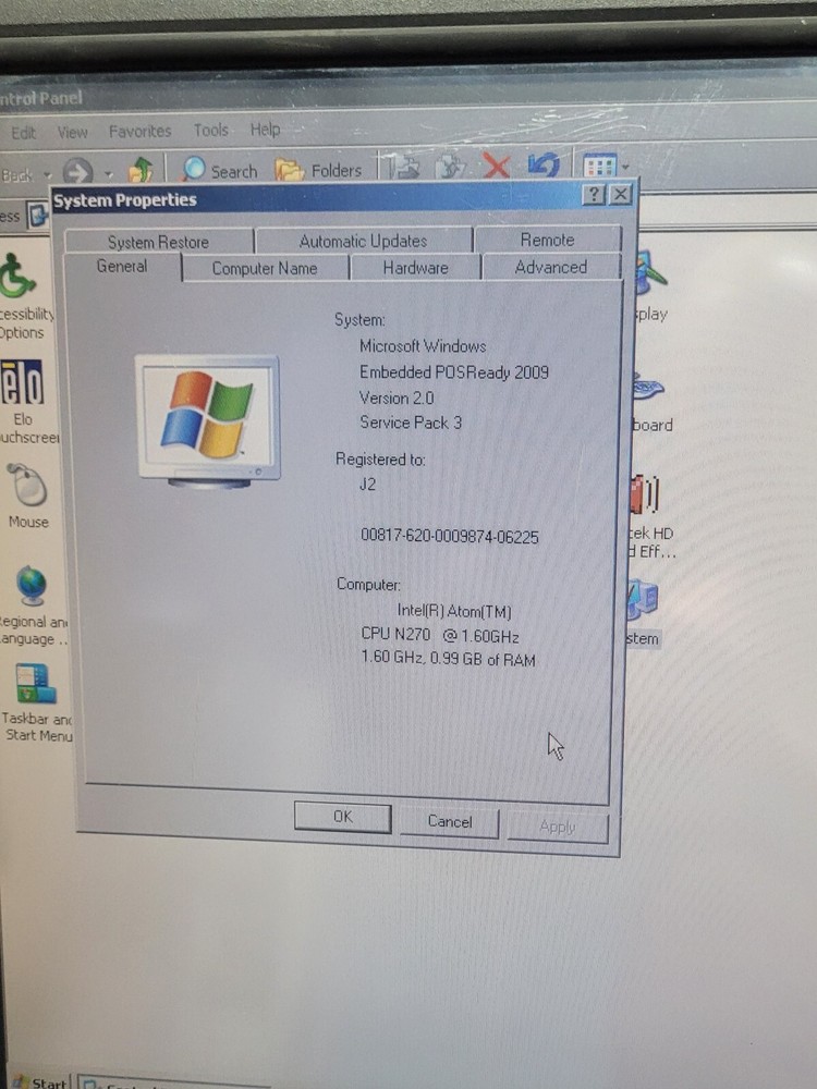 "DISPLAY MODEL" POS Touchscreen J2 615 POS System Intel Atom 1.6GHz,Win 7 615 RT