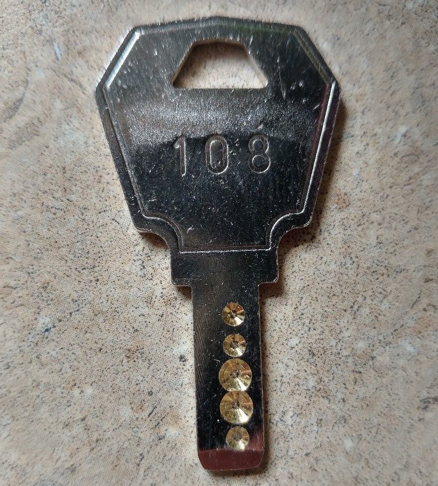 M-S 108 Dimple Key - Fits Infor, NCR & MS EP-125, EP-127 Cash Drawers