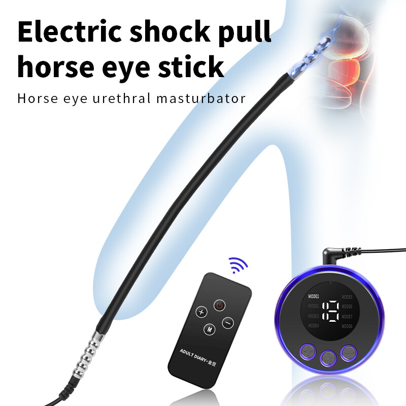 Electric Penis-Stretcher Enhancer-Ball-Scrotum-Ring-Delay-Ejaculation Men Remote