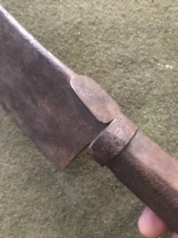 Cleaver Antique PRIMITIVE HANDMADE Blacksmith Unique Early.